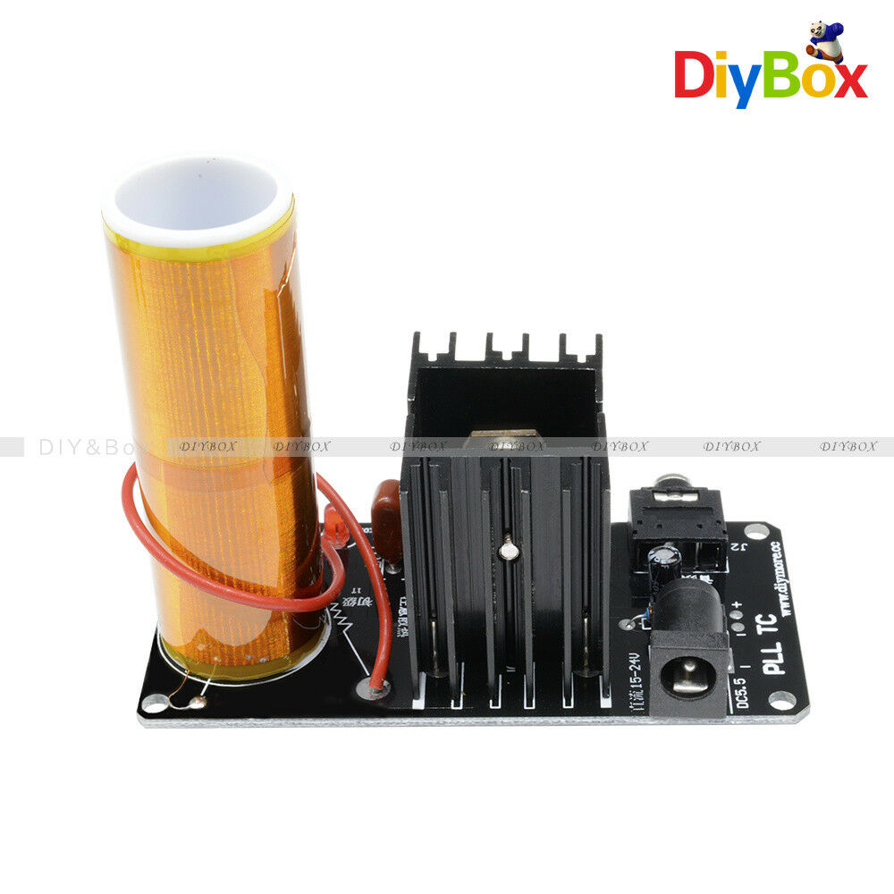 Mini Tesla Coil Plasma Speaker Finished Electronic Field Music 15W 15V-24V