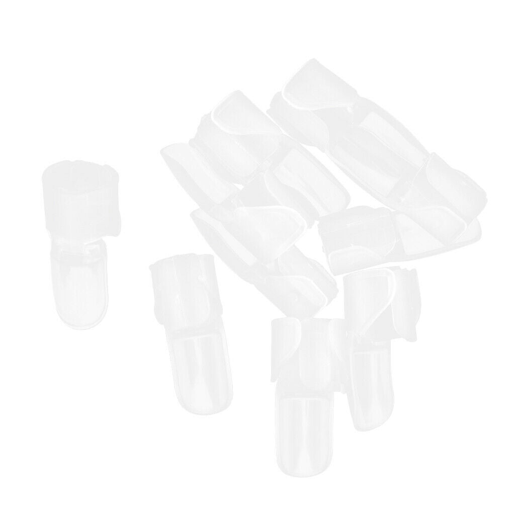 10Pieces Transparent Manicure Finger Nail Tips Cover Polish Shield Protector