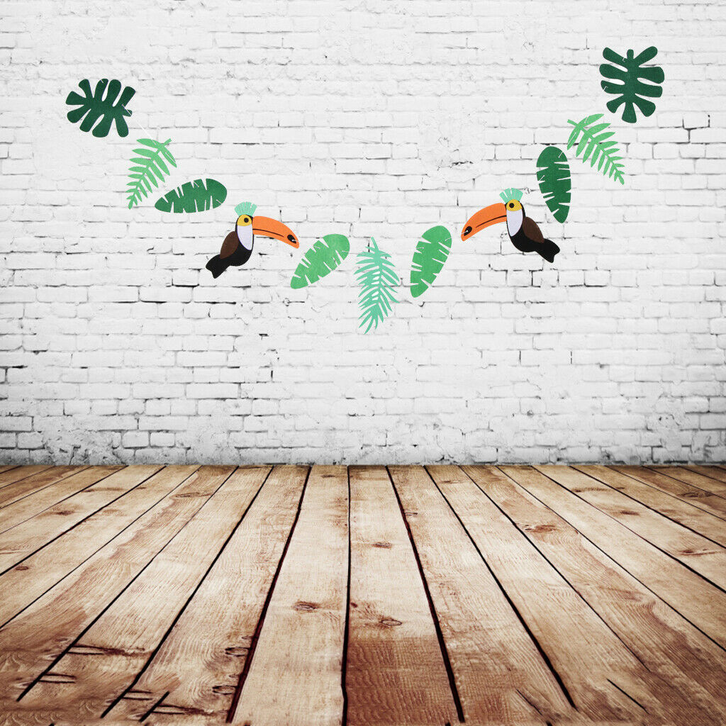 Hawaiian Banner Toucan Leaves Flower Luau Party Decor Photo Prop