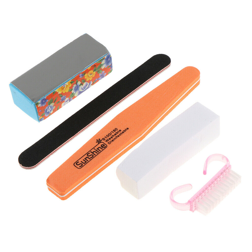 5PCS Nail Manicure Pedicure Tool Buffering Buffer, Sanding Block Files with