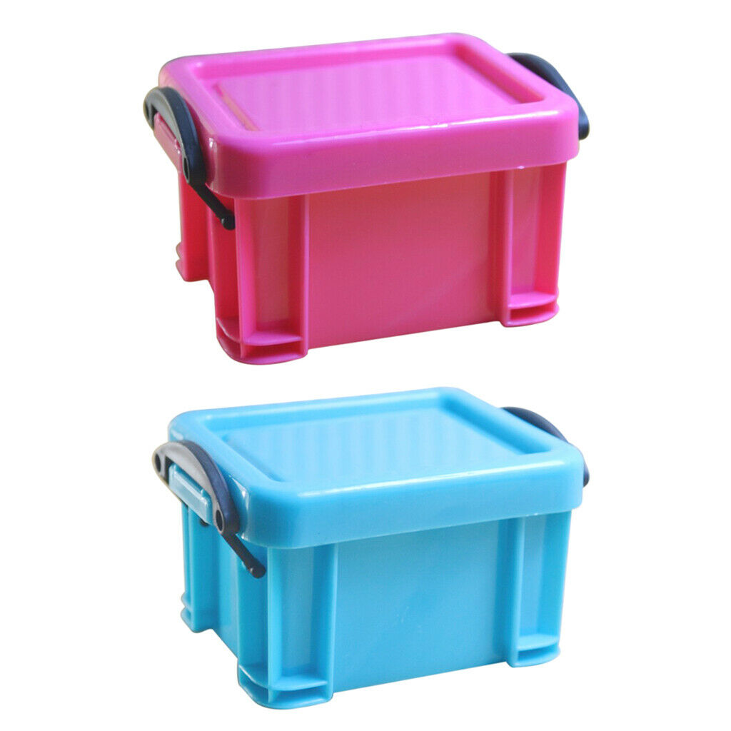 2Pcs Candy Color Creative Home Furnishing Trumpet Mini Lock Box Storage case