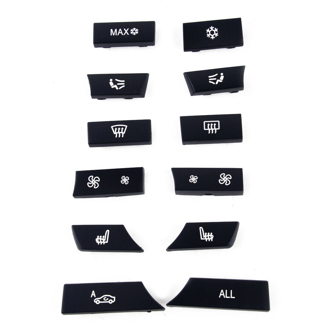 12x Air Conditioning Heater Switch Button Cap Cover Fit for BMW 5 6 7 Series An