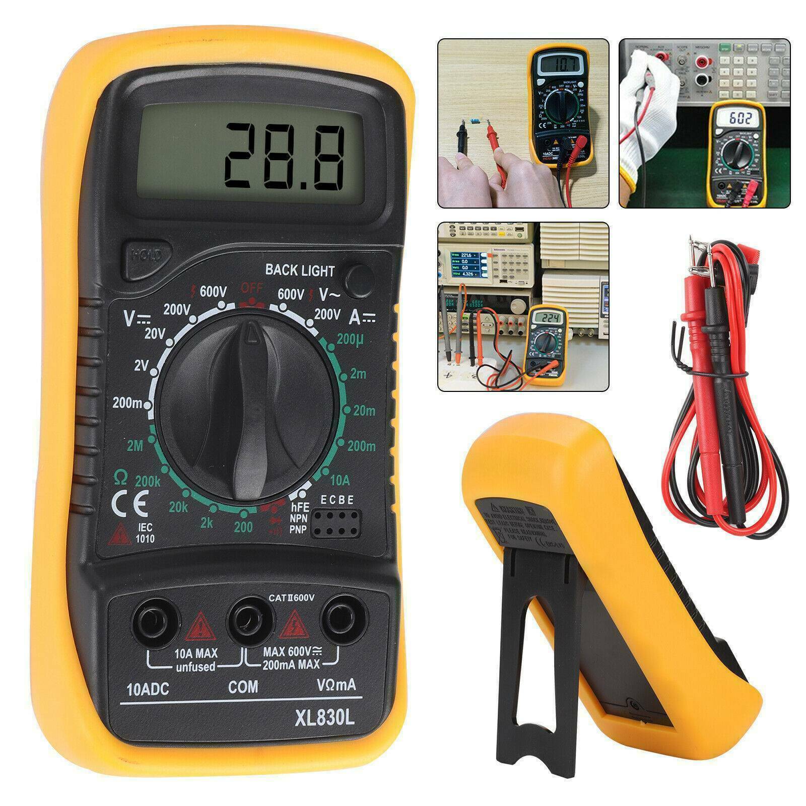 Digital Multimeter XL-830L LCD Voltmeter Ammeter Ohmmeter OHM VOLT Tester Meter