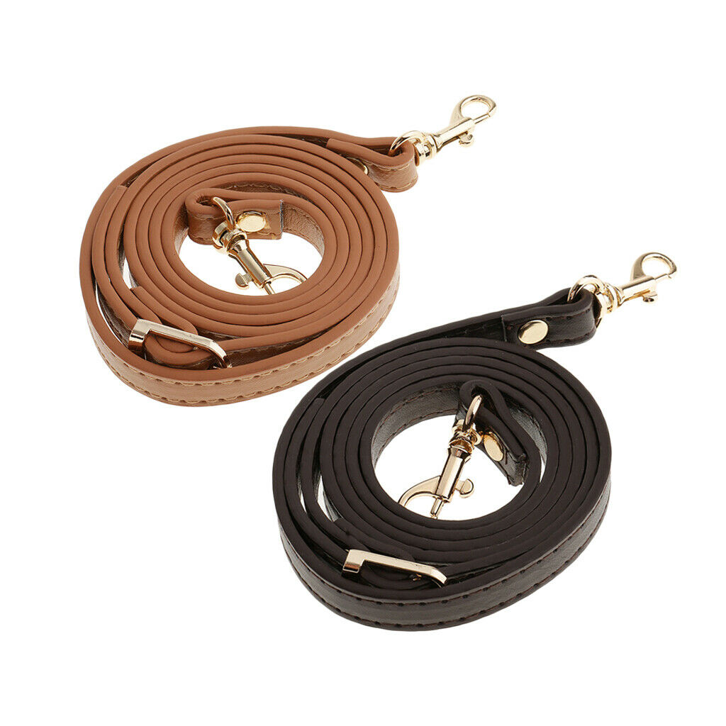 2x Adjustable Leather Purse Strap Shoulder Wallet Replacement Handle Belts