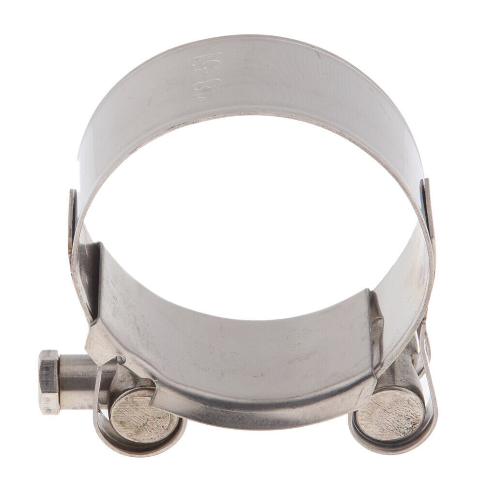 Motorbike Exhaust Clamp Clip Stainless Steel Muffler Silencer Clamps 48-51mm