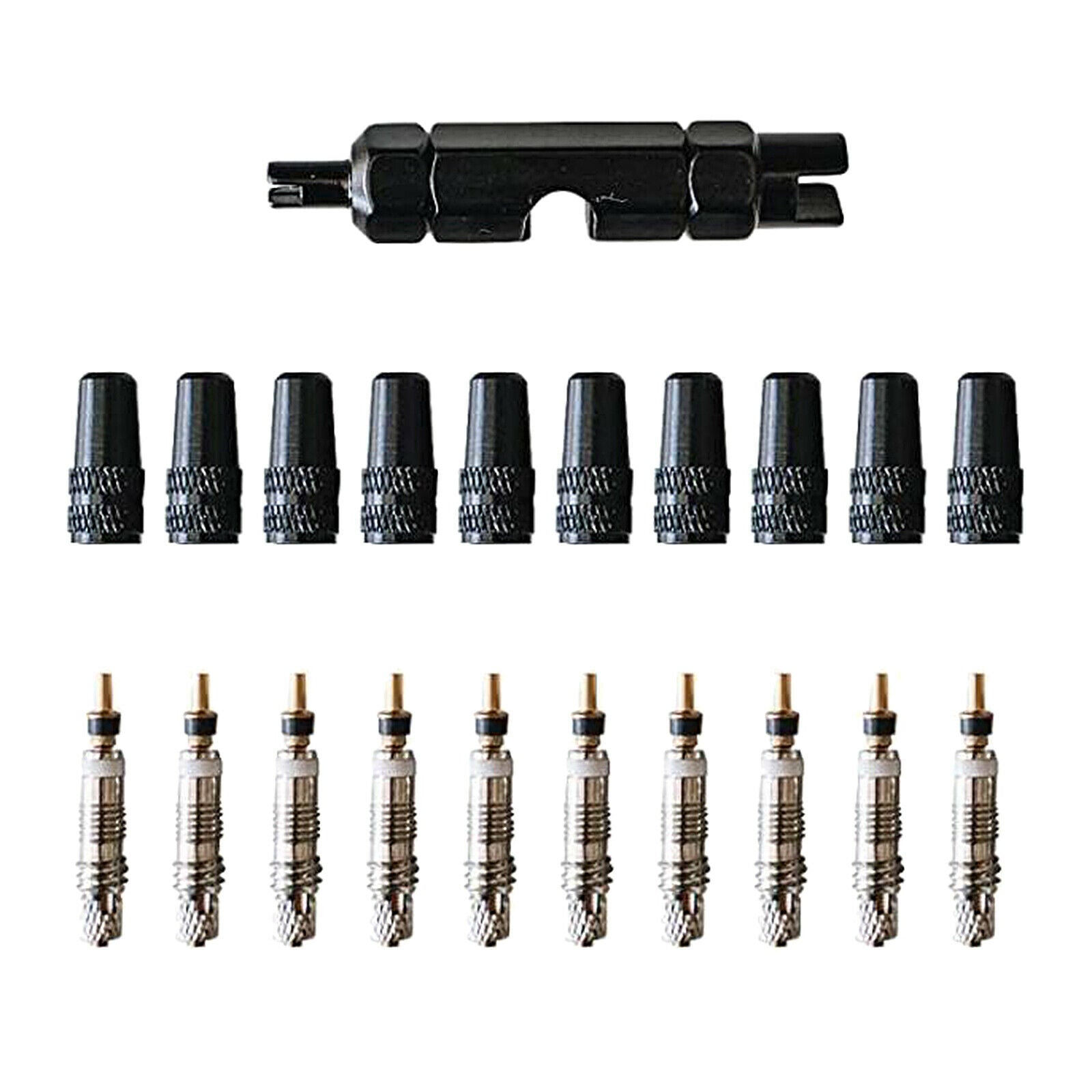 Brass Presta Valve Core and Removal Tool Remover Kit Bike MTB Road Bicycle