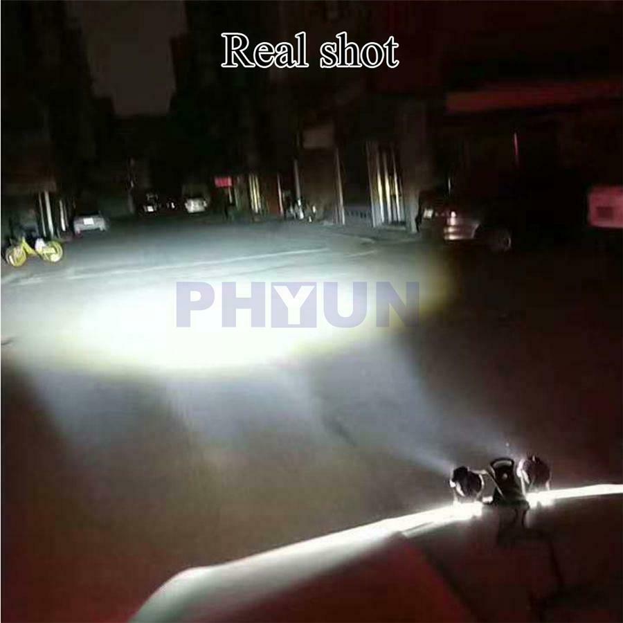 1PC L29 Headlight Bulbs with Projector Lens Tri-color LED Spotlights Fog Lights
