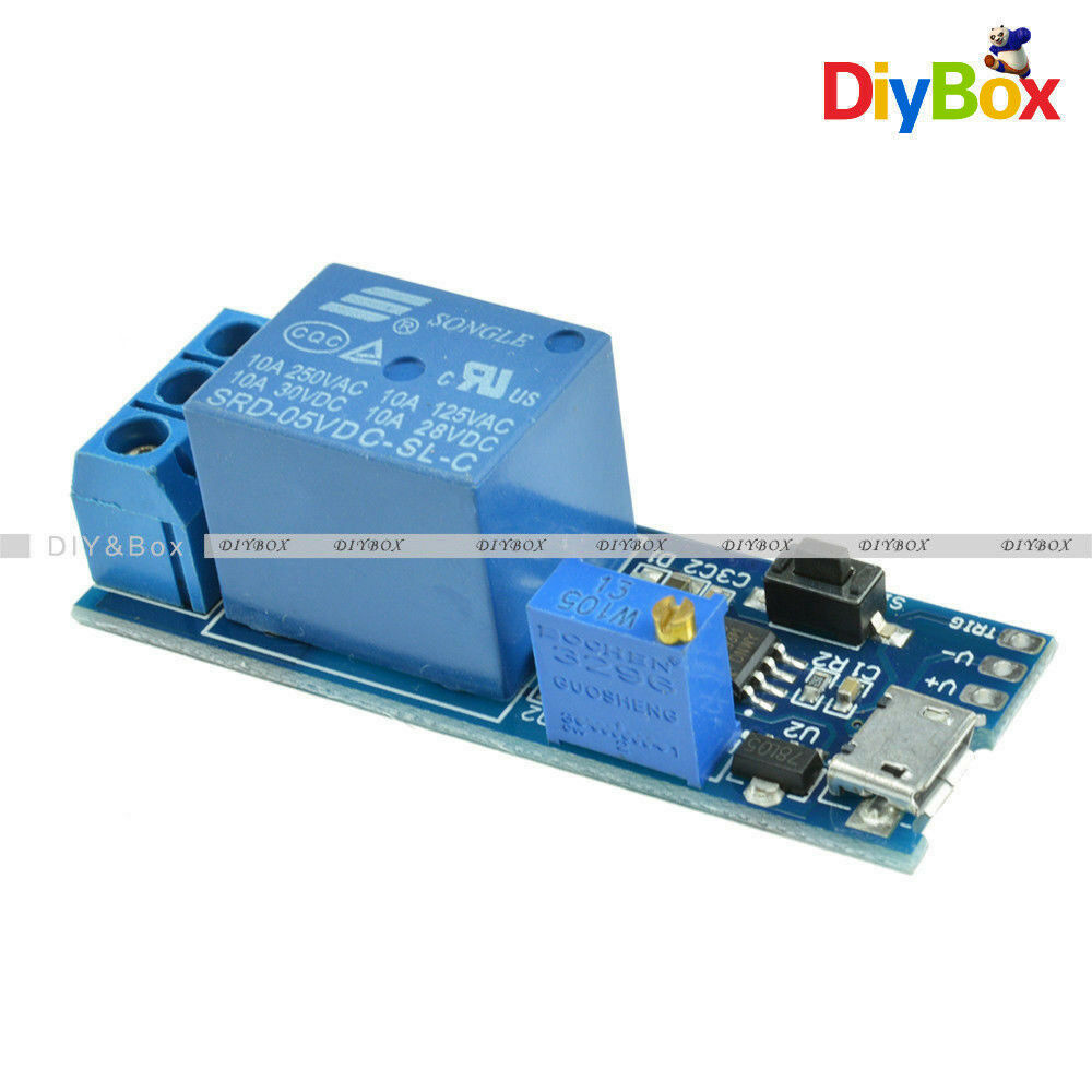5V-30V Micro USB Power Delay Relay Timer Control Trigger Delay Switch Module