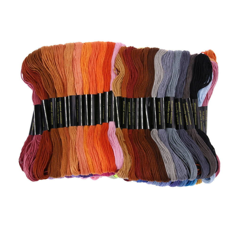 100 Colors Embroidery Thread Hand Cross Stitch Floss Sewing Skeins Craft @