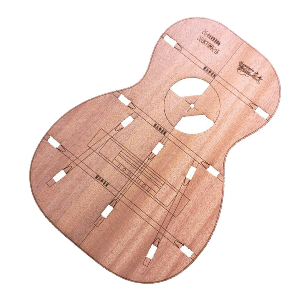 DIY Tenor Ukulele Body Layout Template Premium Guitar Barrel Building Templates