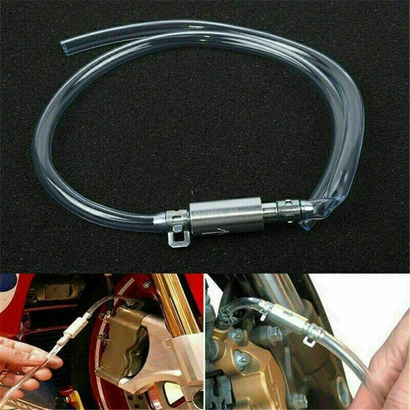 UK Motorcycle Clutch Brake Bleeder Hose One Way Valve Tube Bleeding Tools Kit