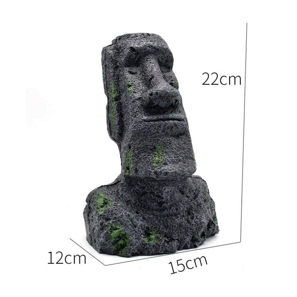 Aquarium Moai Easter Island Statues Lawn Planer Landscape Desktop Decoration