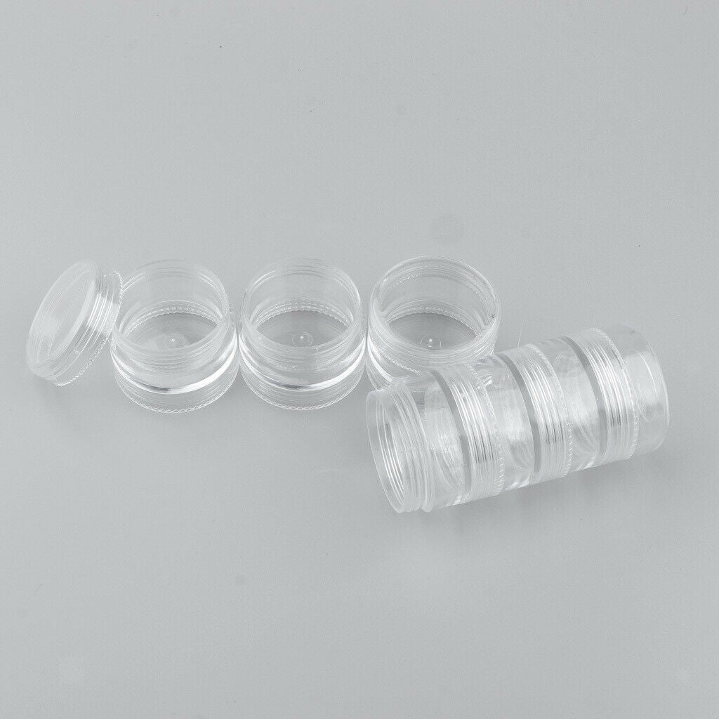 18Pcs Storage Stackable Clear Containers for Beads Craft Findings Small Item