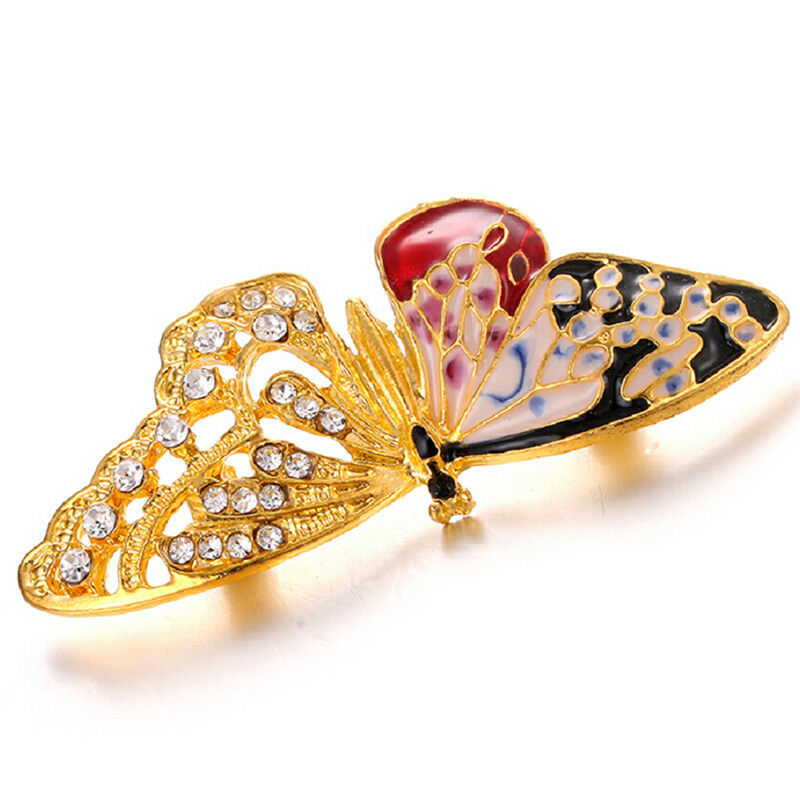 Enamel Butterfly Crystal Rhinestone Brooch Pin Gift Badge Buckl Collar JewelH Rf