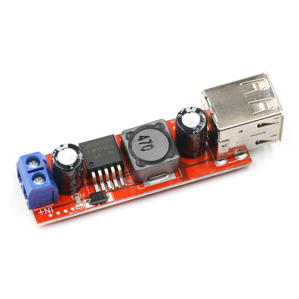 DC 6-40V to 5V 3A Double USB Charge DC-DC Step-down Converter Module For Vehicle