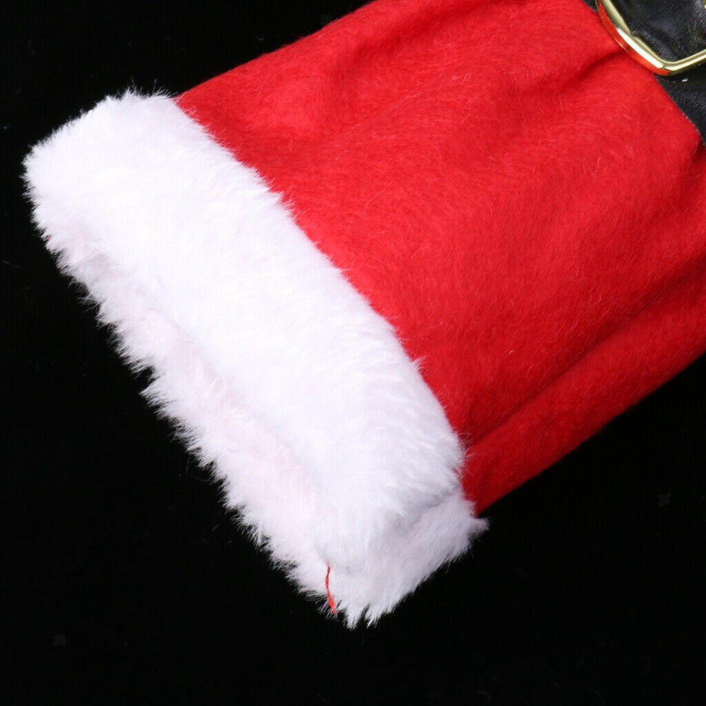 Red Christmas Dress Wine Bottle Cover Gift Wrapping Bag Table Ornament 18 cm