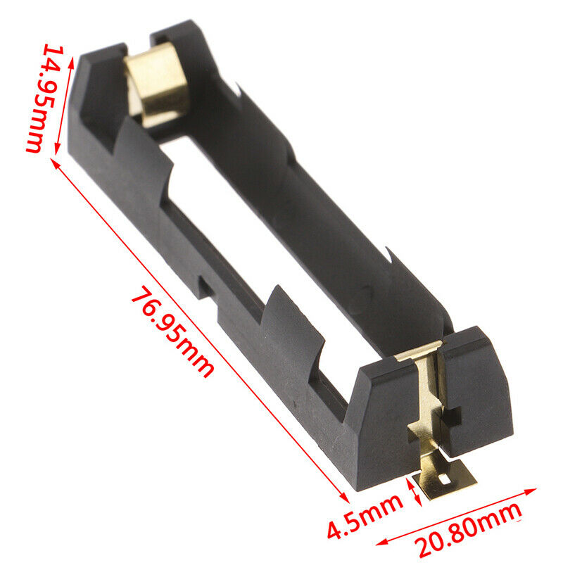 1x 18650 Series Batteries Holder Box Storage Case Container With Bronze.DD