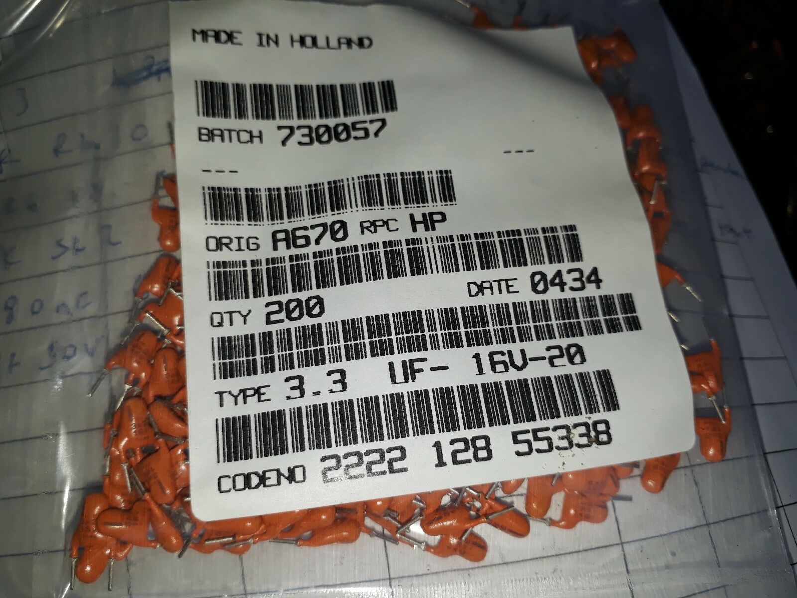 200x NEW BC 2222 128 55338 3.3uF 16V 125C LONG LIFE EXTREMELY HIEND AUDIO CAPS!