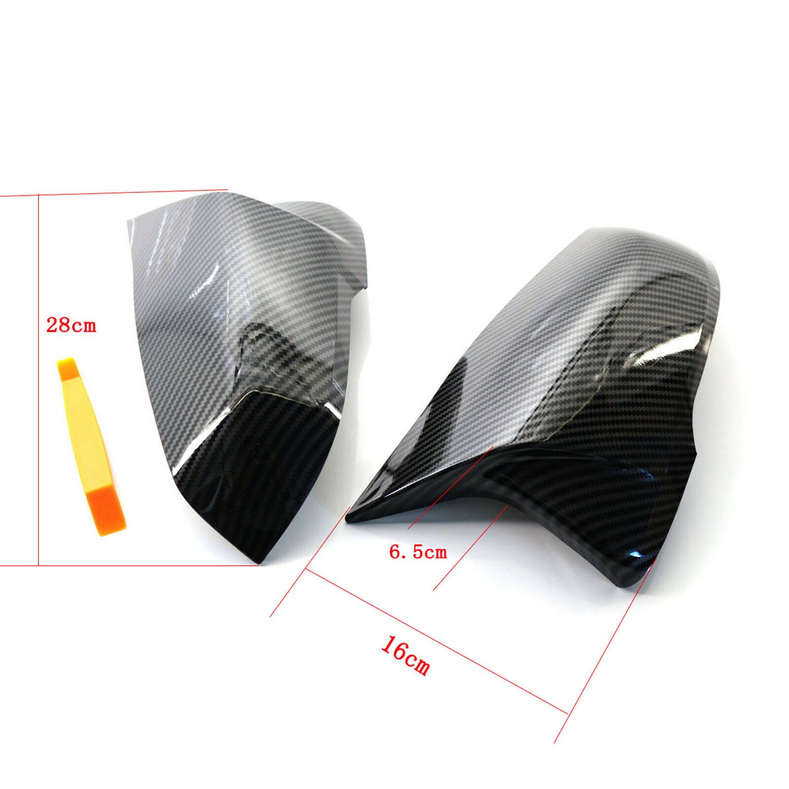 Carbon Pattern Side Mirror Rear View Covers Caps for BMW X1 F48 2016-2019