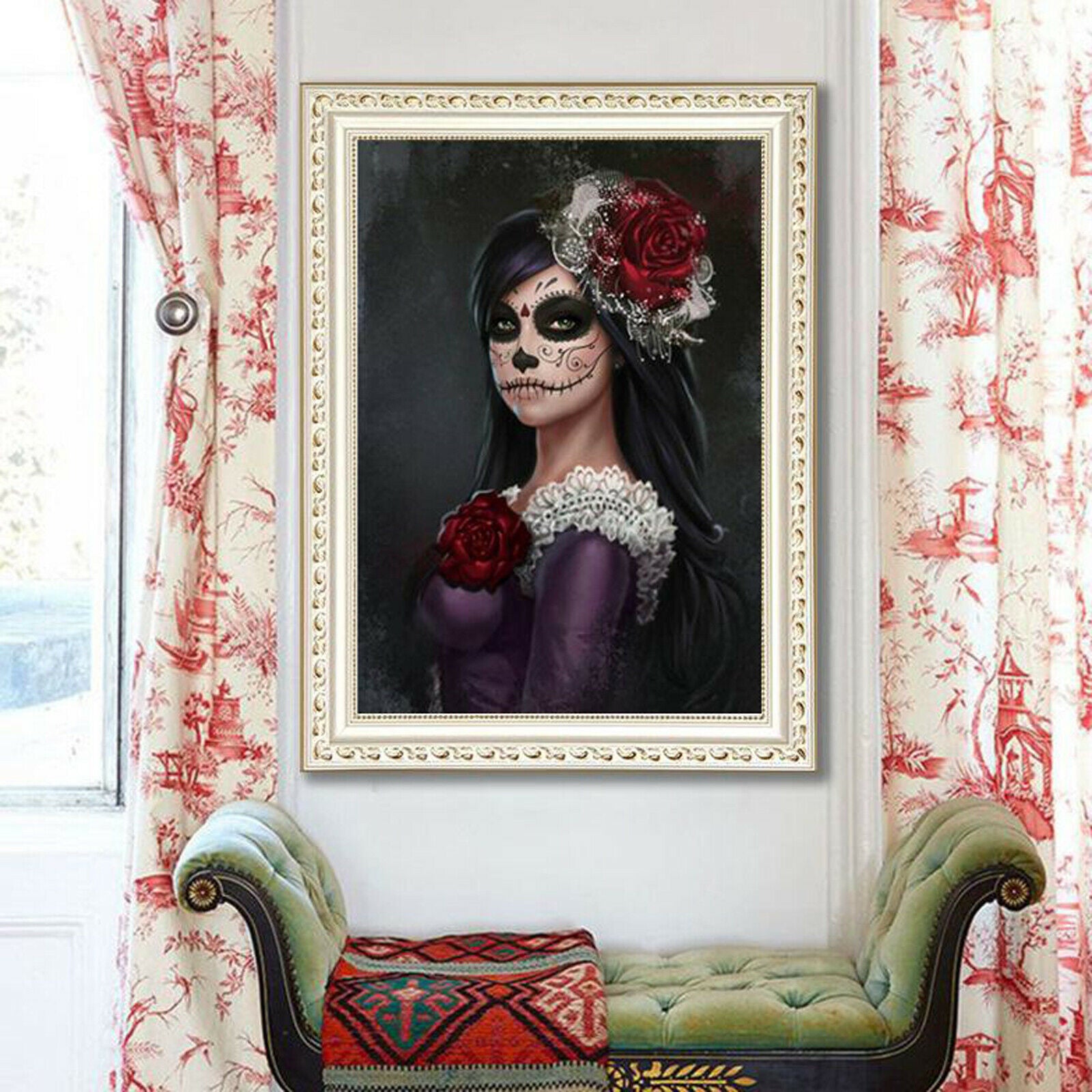 Witch DIY 5D Diamond Painting Kits Rhinestone Halloween Party Cross Stitch