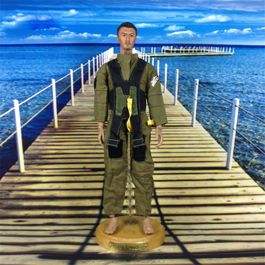 1/6 Fashion Fireman Clothes Firfighter Uniform Suit Jumpsuits For 12inch Soldier