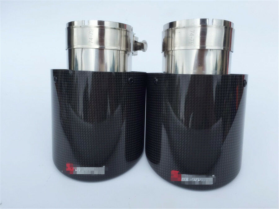 Car Exhaust Tip Muffler Pipe Pipes Tail 2.5"Inlet 114mm 4.5"Outlet For 1.6L-2.5L