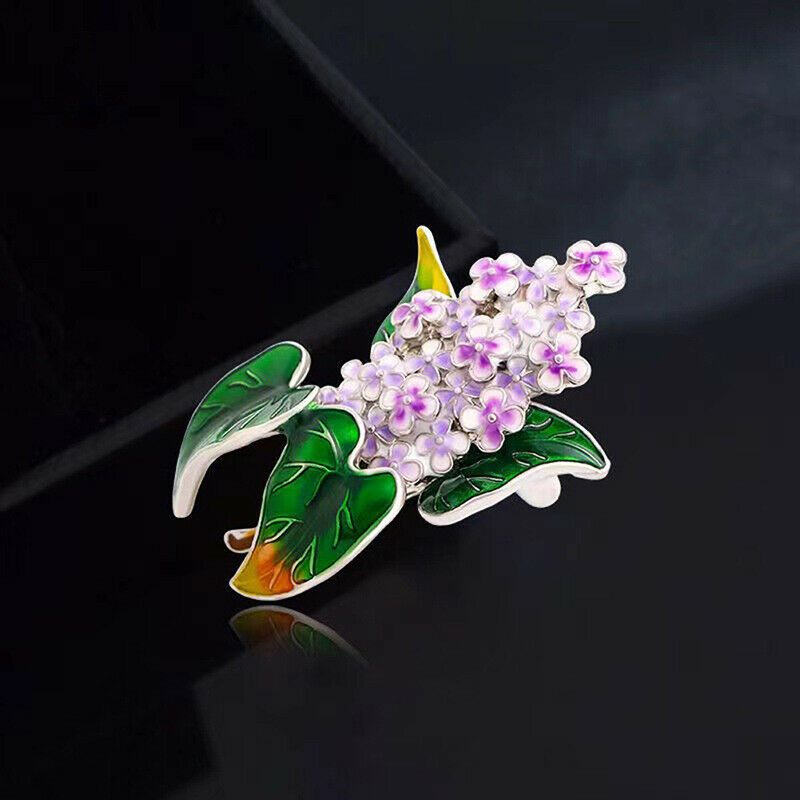 Enamel Lilac Flower Brooches Beauty Spring 4-color Clove Flower Brooch Pins G KX