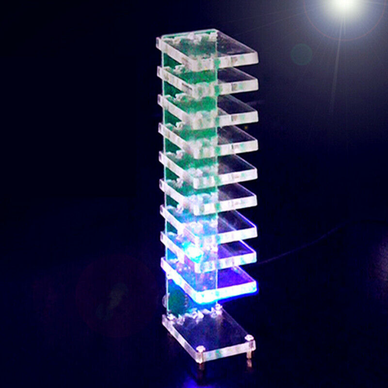DIY VU Meter 10 Level Column Light LED Professional Electronic Crystal Sound CW2