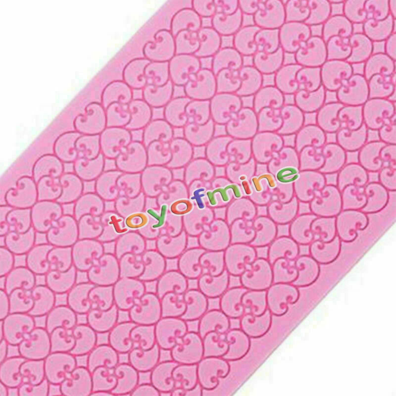 DIY Silicone Lace Mold Mould Sugar Craft Fondant Mat Cake Decorating Baking Tool