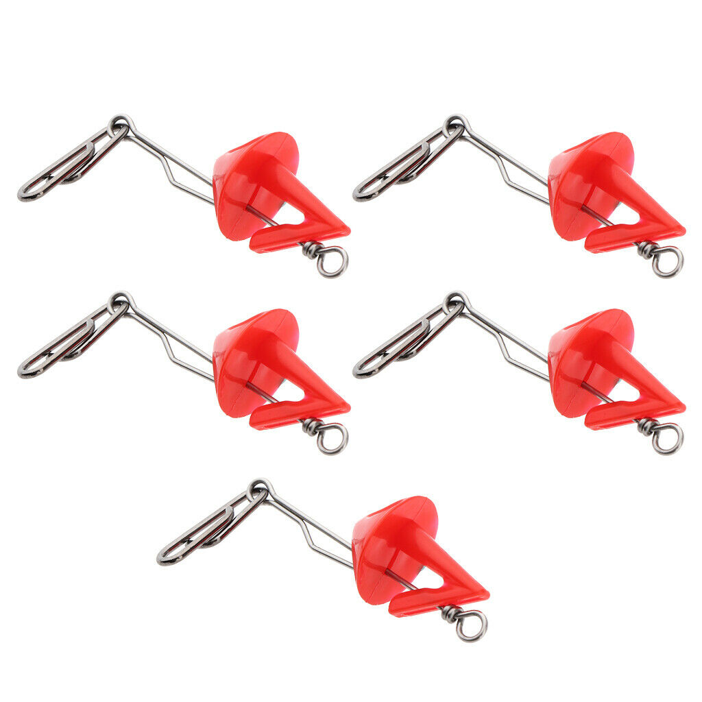 10 Pieces in 1 Set Long Distance Fishing Hook Stainless Steel Clip Shield