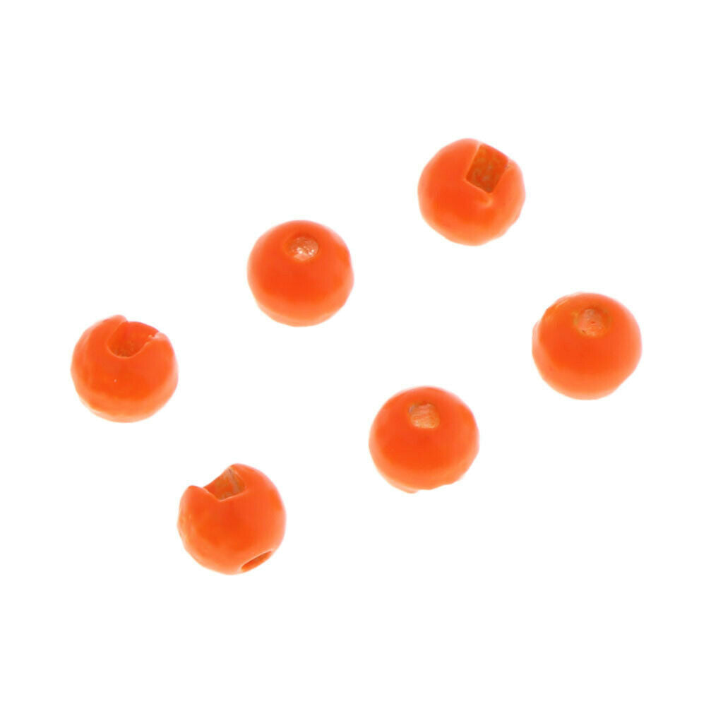 25pcs Slotted Tungsten Fly Tying Beads Nymph Head Eyes Bead DIY 3.5mm Orange
