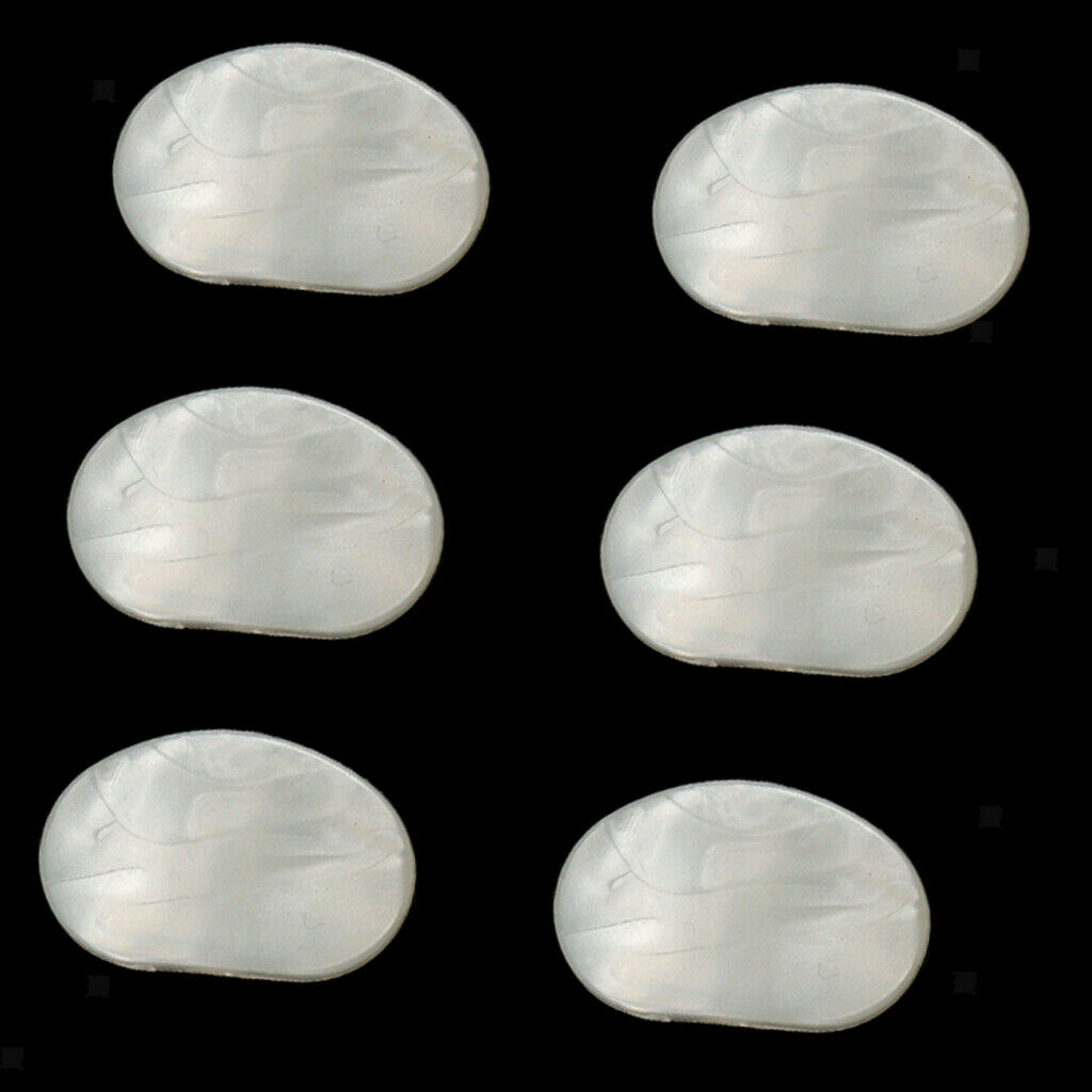6x Plastic Tuning Key Tuner Button Knob for Wooden Guitar Replacement White