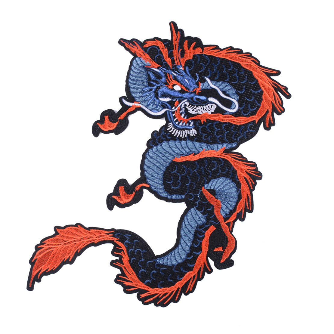 Chinese Dragon Cloth Patch Embroidered Motifs Applique Iron on Badge Jeans as