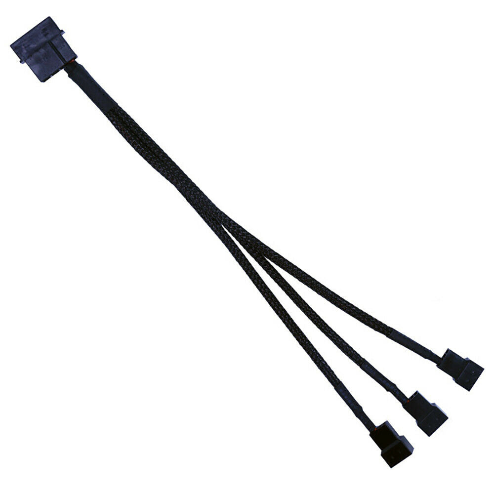 Universial Computer 1 To 3 Way 4 Pin HUB Splitter Connector Fan Extension Cable!