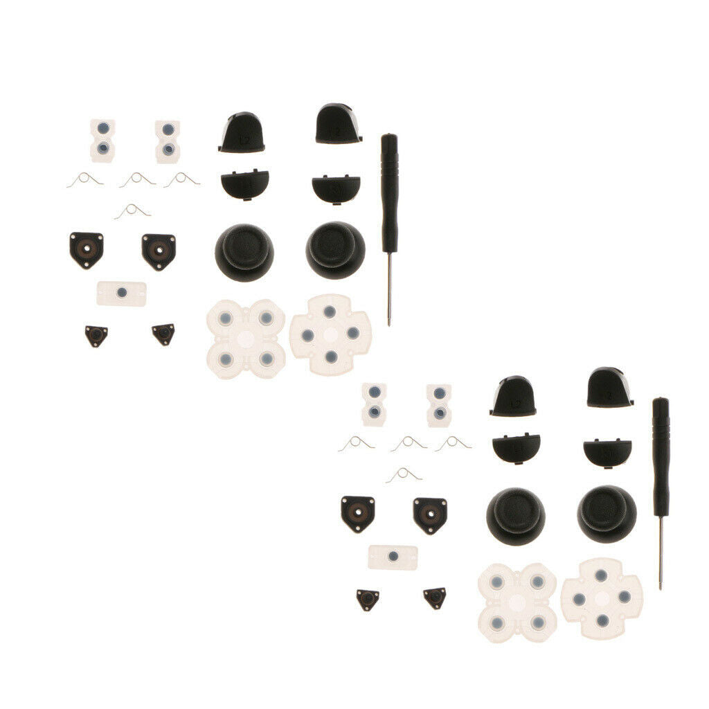 2x Replacement L1 R1 L2 R2   Buttons Rubber Conductive Pad w/ Analog Stick