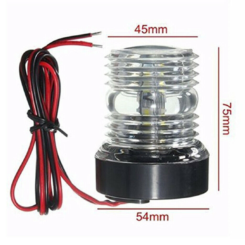 2nm DC12V Boat Green LED Anchor 360 Degree Navigation Light Waterproof