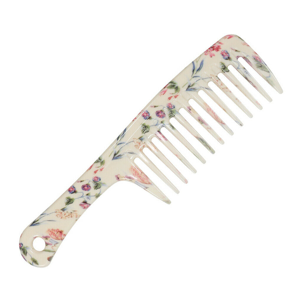 3Pcs/Set Detangling Hair Comb Shower Shampoo Rake Comb w/ Flower Prints