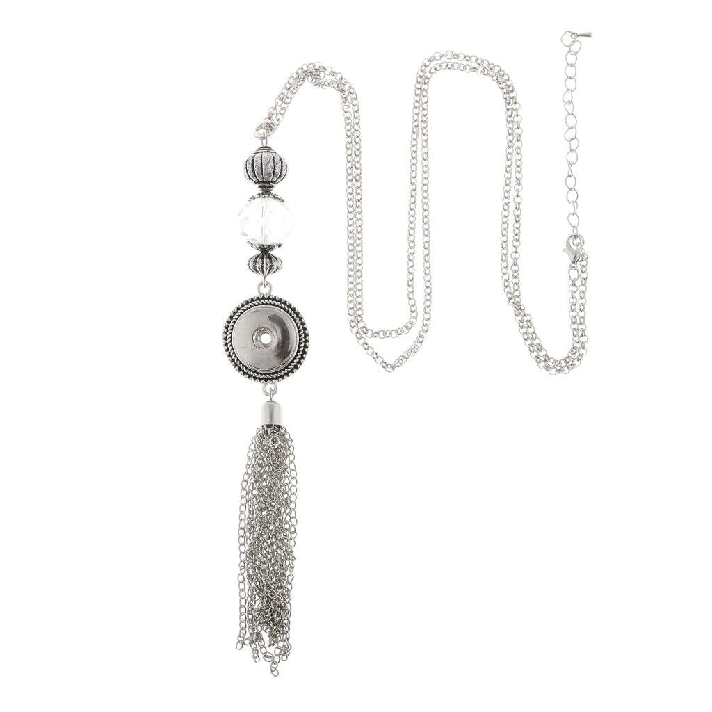 25cm Fashion Women Necklace Pendant Fit 18mm Snap Button Jewelry