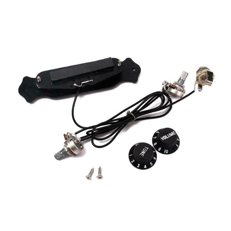 Soundhole Prewired Active Pickup 4 String For Cigar Box Guitar Parts Accessories