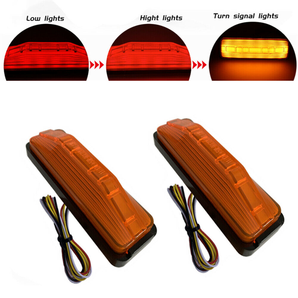 Universal LED Trunk Trailer Brake Light Side Marker Signal Warning Lights 2Pcs