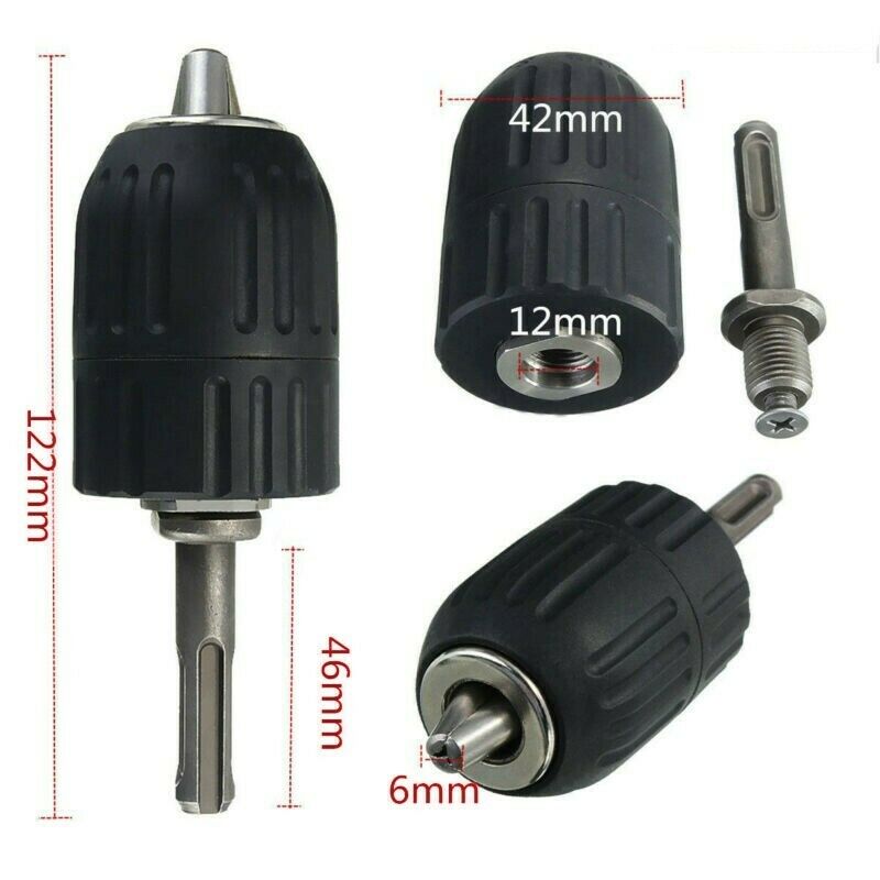 New Hand-Tight Chuck 2-13Mm 1/2-20Unf Threaded Drill Chuck Accessory Equipment