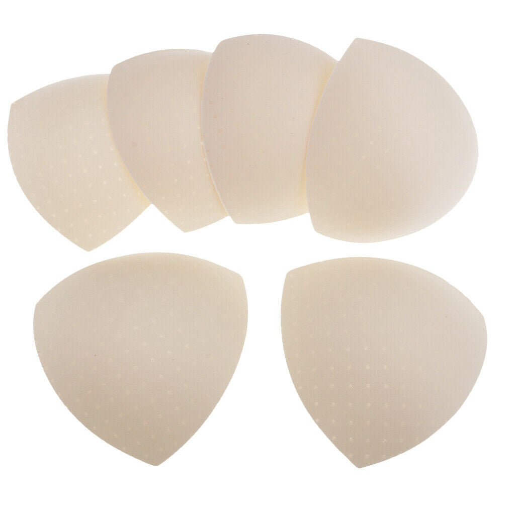Prettyia 6 Pair Womens Bikinis Triangle Bra Pads Inserts Foam Sponge Push Up