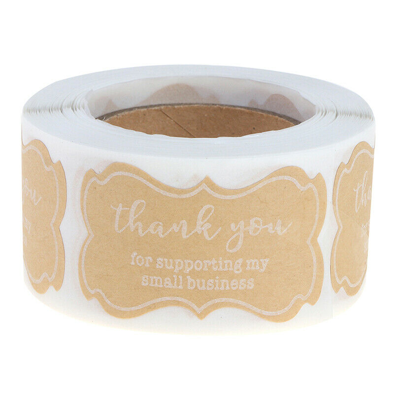 1 roll  Thank You Stickers Seal Thanks for Shopping Supporting My Small B.l8