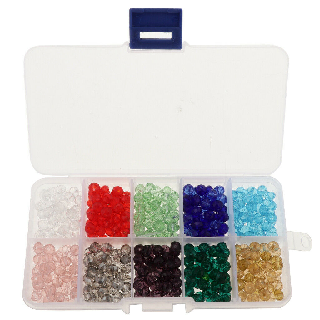 500pcs 6mm colorful rondelle glass beads for jewelry making with