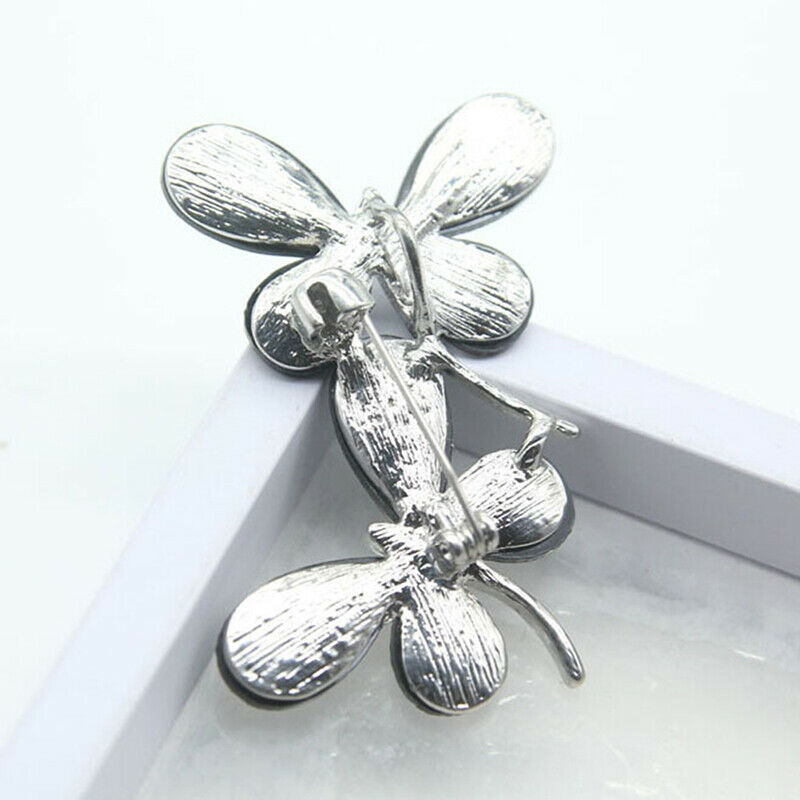 Double Butterfly Brooches for Women Fashion Insect Pin Brooch Accessor JYA LU