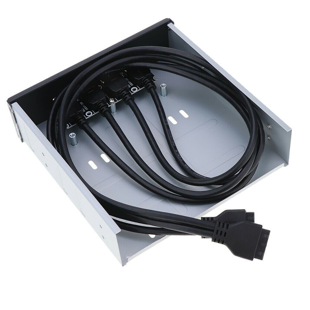 PC Computer Floppy Front Drive Panel Type C USB 3.0 SD Card Slot Hub, 4 PORT