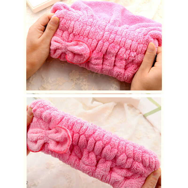 1x Magic Dry Hair Cap Shower Cap Super Absorbent Microfiber Hair Wrap Towel  DD