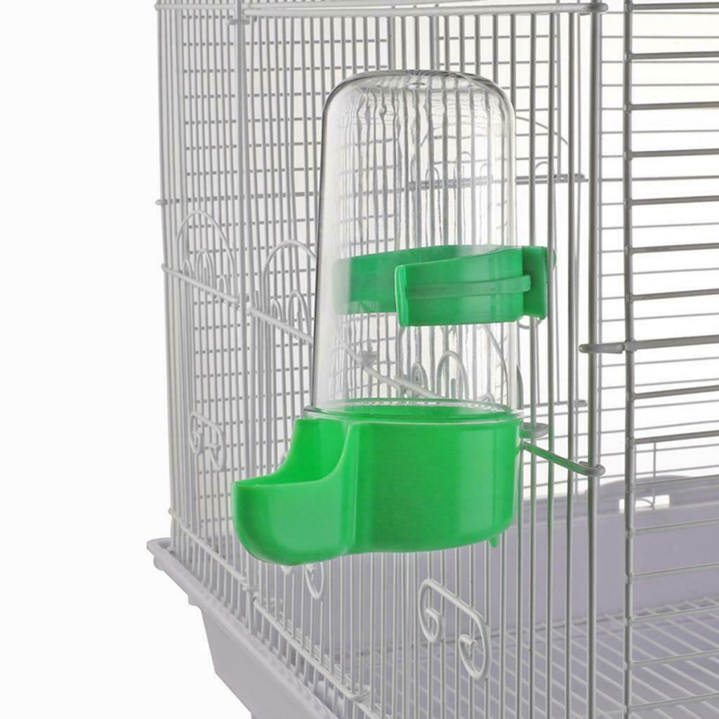 1pcs Plastic Bird Water Tube Feeder Water Bottle for Aviary Budgie Pigeon Green