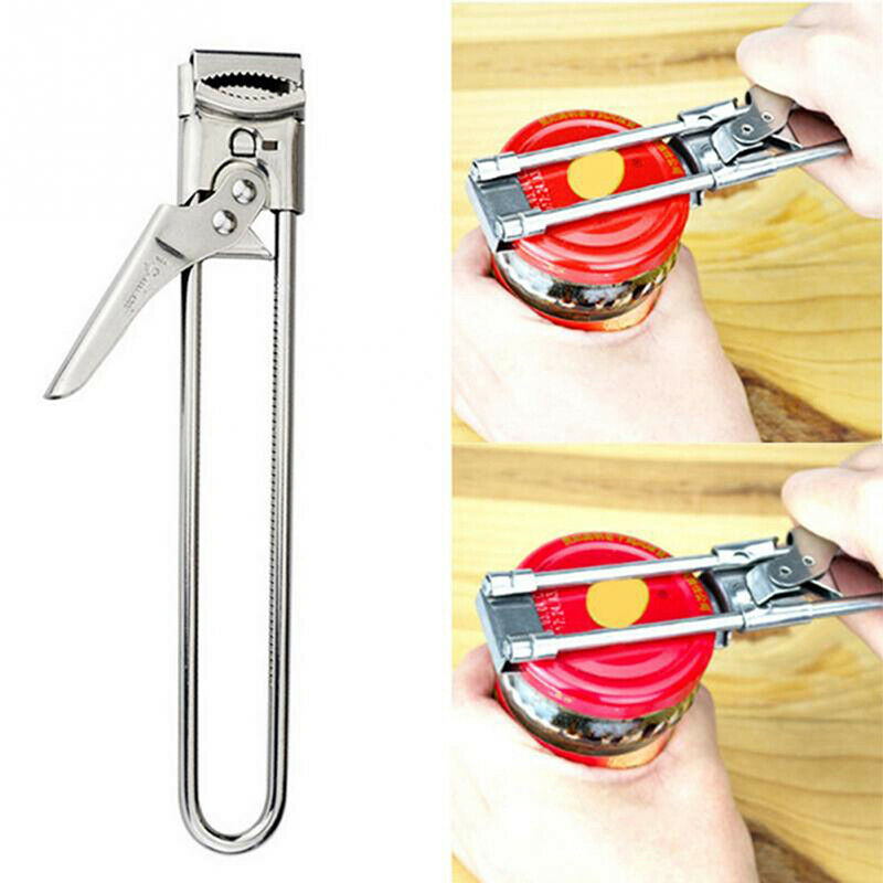 Portable Adjustable Manual Stainless Steel Jar Lid Opener Gripper Can OpenDD