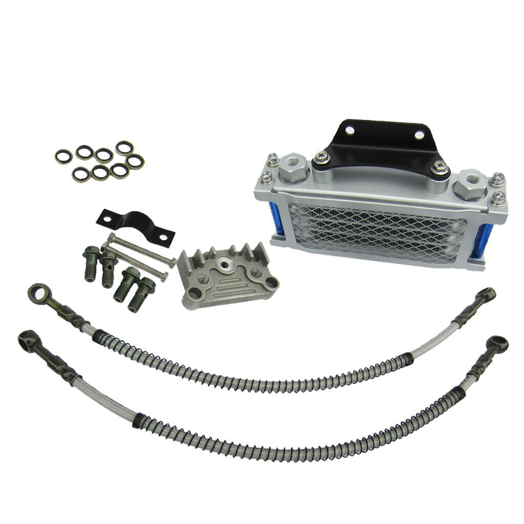 Sliver Oil Engine Cooling Radiator for 125cc 140cc Motorbike Pit Bike